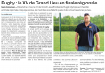 30/04/2022 : Rugby : le XV de Grand Lieu en finale régionale