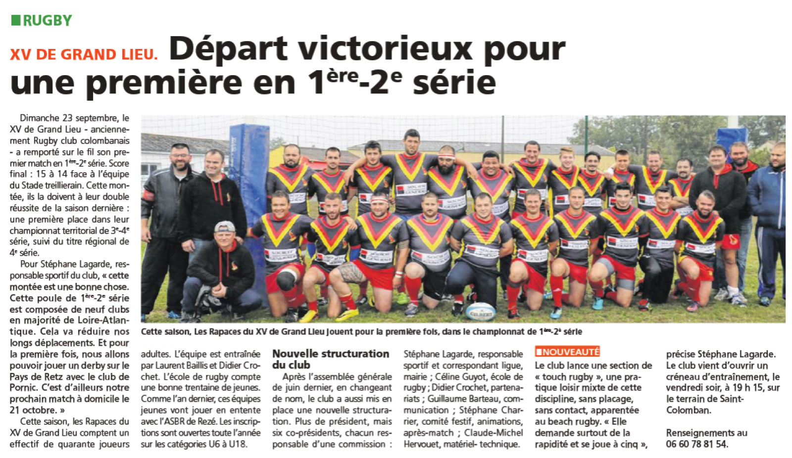 Le courrier du Pays de Retz 28-09-2018